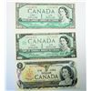 Image 1 : 14)  LOT OF 3 CANADIAN $1.00 BANKNOTES, 1954-1967