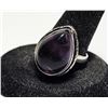 Image 1 : 34)  BEZEL SET NATURAL PURPLE PEAR SHAPED AMETHYST