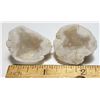 21)  COMPLETE SPLIT AGATE QUARTZ CRYSTAL GEODE