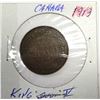 Image 1 : 9)  CANADIAN KING EDWARD 1913 LARGE PENNY.