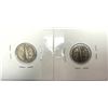 Image 2 : 8)  LOT OF 2 USA 1935 & 1935 MERCURY SILVER DIMES.