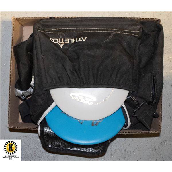 BOX WITH INNOVA DISC GOLF SET AND CARRY