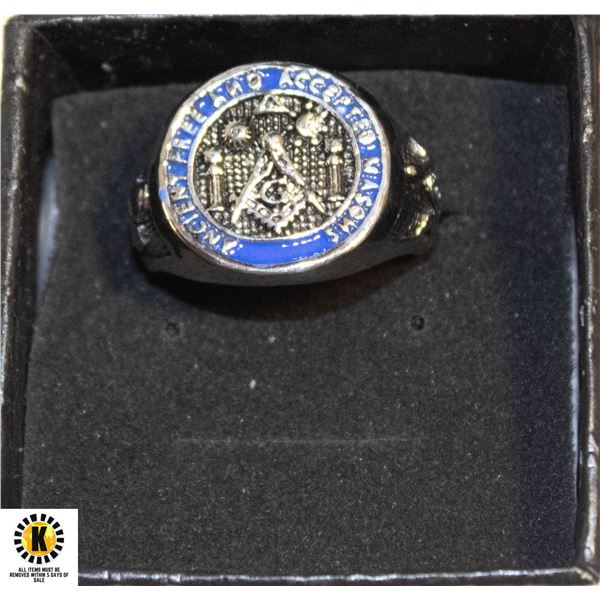 NEW MENS MASONIC RING SIZE 11