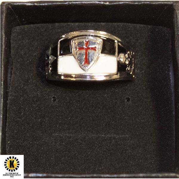 NEW MENS KNIGHTS TEMPLAR RING SIZE 11