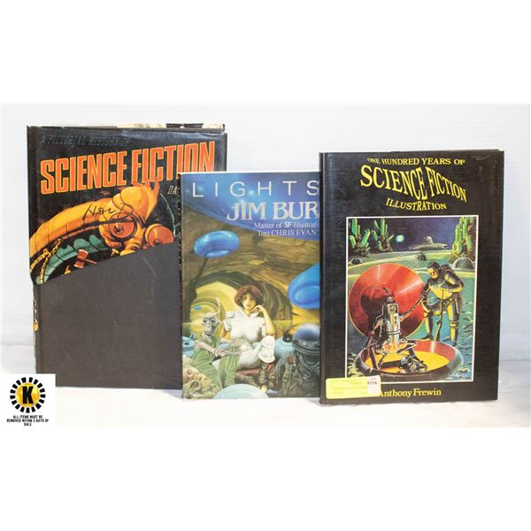 3 SCIENCE FICTION HARDCOVER BOOKS