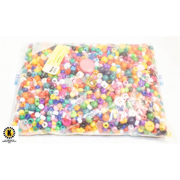 LARGE BAG OF BEADS