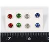 Image 1 : 4 NEW PAIRS OF RHINESTONE STUD EARRINGS SILICONE