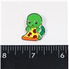 Image 1 : NEW TURTLE EATING PIZZA LAPEL PIN