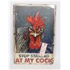 Image 1 : NEW METAL ART WORK SIGN STOP STARING AT MY COCK