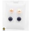 #206-NATURAL AKOYA PEARL EARRINGS 2 PAIR