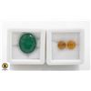 Image 1 : #241-HEATED YELLOW SAPPHIRE 4.0CT & JADE 11.90CT