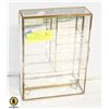 VINTAGE BRASS & GLASS DISPLAY CASE W/ MIRRORED