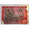 INDUSTRIAL HEAVY IRON CHAIN , HOOKS , CLEVIS