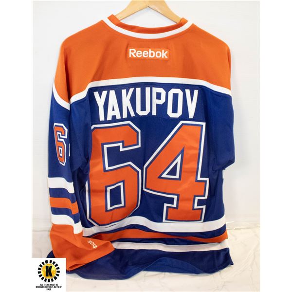 YAKUPOV GAME  JERSEY OILERS EMROIDERED