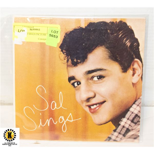 SAL MINEO SINGS PICTURE SLEEVE 45