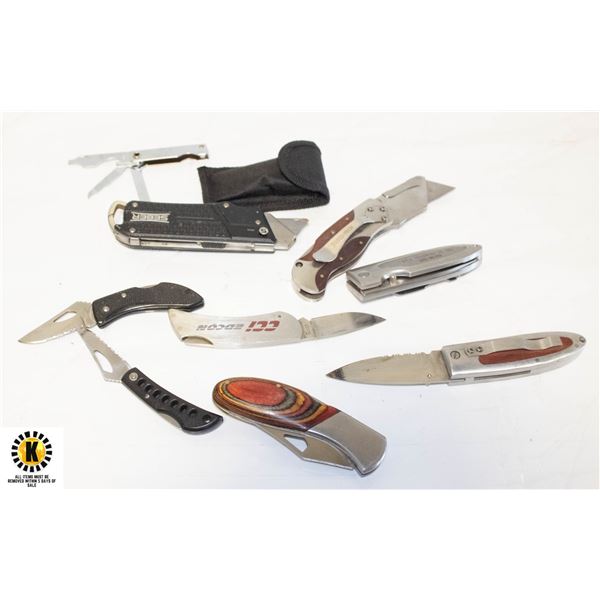 10 KNIVES ASSORTED SIZES