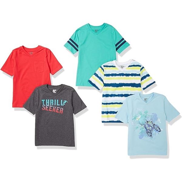 NEW SPOTTED ZEBRA BOYS 5 PACK T-SHIRTS THRILL