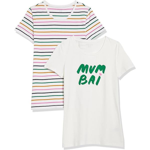 NEW AMAZON ESSENTIALS WOMENS 2 PACK CLASSIC FIT