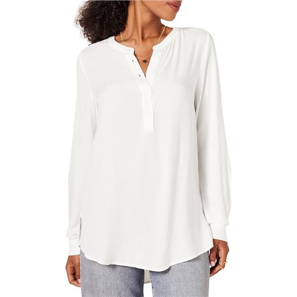 NEW AMAZON ESSENTIALS WOMENS LONG SLEEVE WOVEN