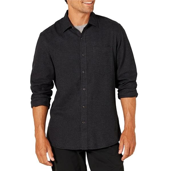 NEW AMAZON ESSENTIALS MENS SLIM-FIT LONG SLEEVE