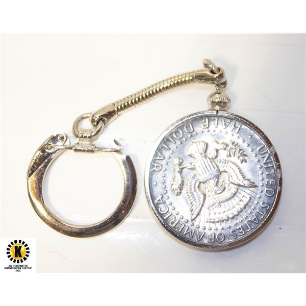 1965 U.S. SILVER HALF DOLLAR KEY CHAIN