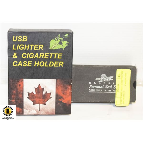 USB LIGHTER AND CIGARETTE CASE HOLDER PLUS