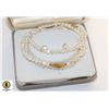 Image 1 : GENUINE PEARL NECKLACE EARRINGS & BRACELET