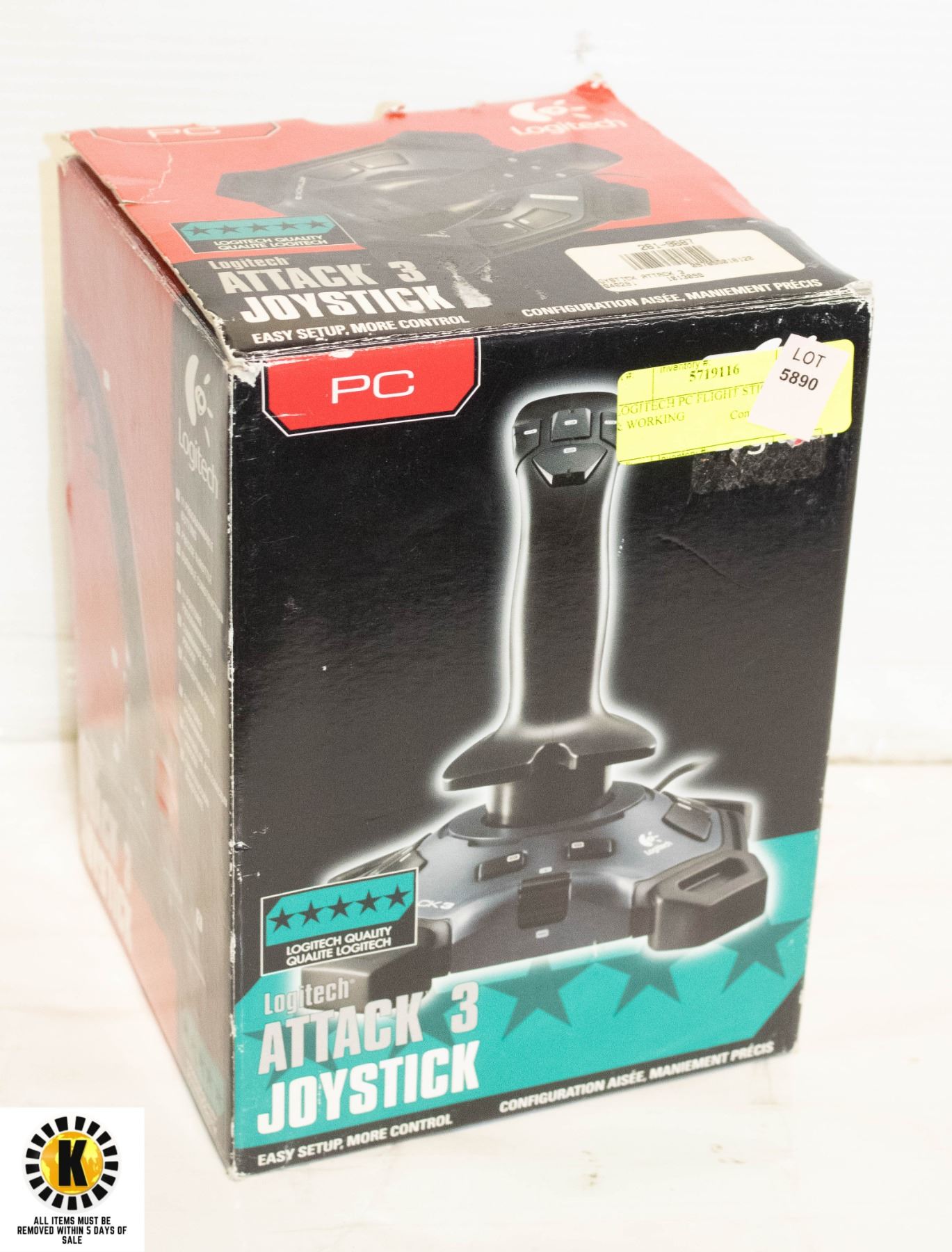 LOGITECH PC FLIGHT STICK TESTED & WORKING