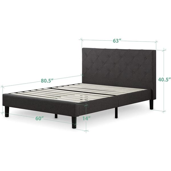 NEW UNBOXED ZINUS SHALINI QUEEN SIZE PLATFORM BED