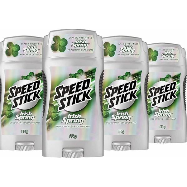 4 NEW SPEED STICK IRISH SPRING DEODORANT STICKS