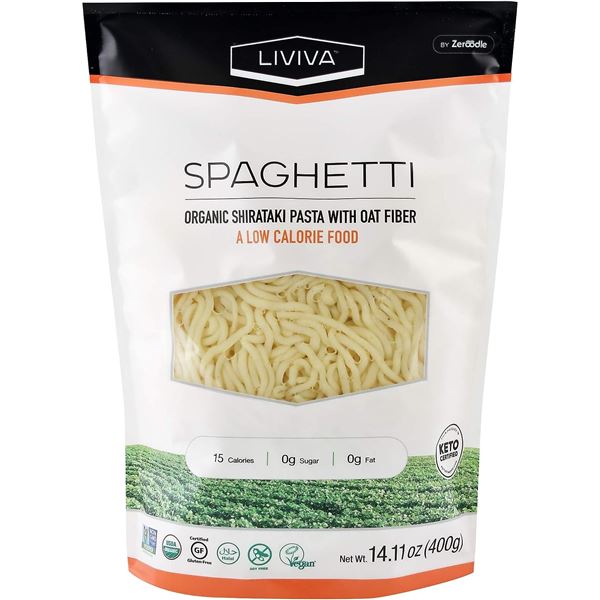 NEW 4 BAGS OF LIVIVA ORGANIC SHIRATAKI SPAGHETTI