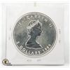 Image 2 : 1989 ONE TROY OUNCE .9999 FINE SILVER MAPLE LEAF