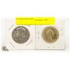 Image 1 : 2 COINS 1978 HALF DOLLAR & 2 POUNDS ENGLAND