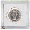 Image 2 : 1958 SILVER CANADIAN ONE DOLLAR COIN -
