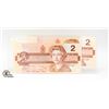 Image 1 : 1986 CANADA $2 NOTES IN SEQUENCE, UNCIRCULATED