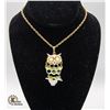 Image 1 : OWL NECKLACE WITH PEARL-LIKE EYES +