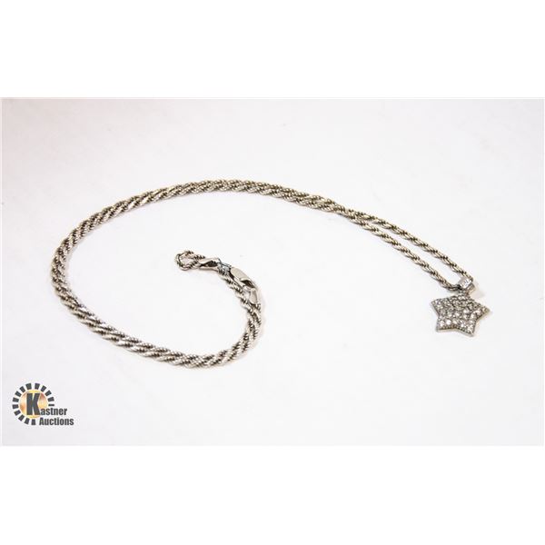 925 SILVER ROPE CHAIN 22" LONG 11 GRAMS