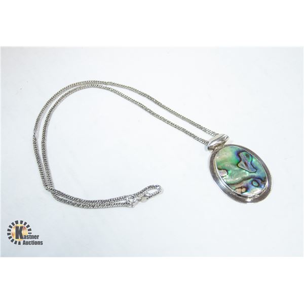 925 SILVER CHAIN WITH LARGE ABALONE