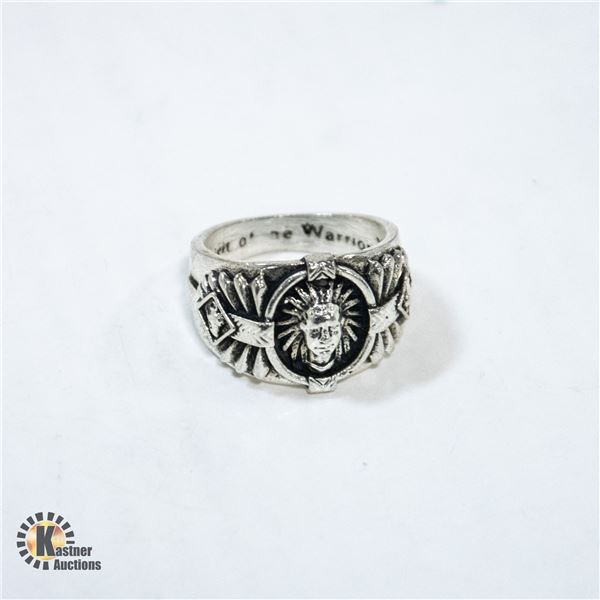 925 SILVER INDIAN HEAD SIZE 12.5 RING