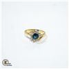 Image 1 : 14K SAPPHIRE AND DIAMONDS SIZE 8 LADIES RING