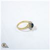 Image 2 : 14K SAPPHIRE AND DIAMONDS SIZE 8 LADIES RING