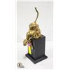 Image 1 : SOLID BRASS LION ON A STAND