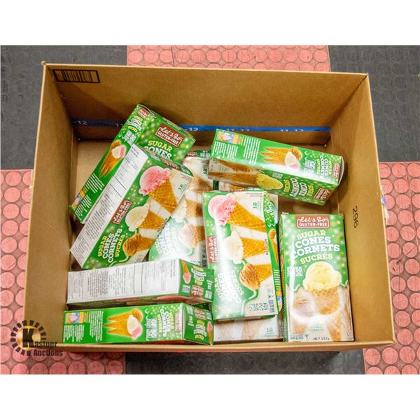NEW LARGE BOX OF LET S DO GLUTEN FREE SUGAR CONES New large box of let s do gluten free sugar cones