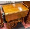 MAPLE DROP LEAF ROLLING TEA CART