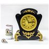 Image 1 : BLACK & GOLD WATERBURY CLOCK CO. MANTLE CLOCK W/