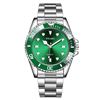 NEW MEN'S GREEN BEZEL WATCH