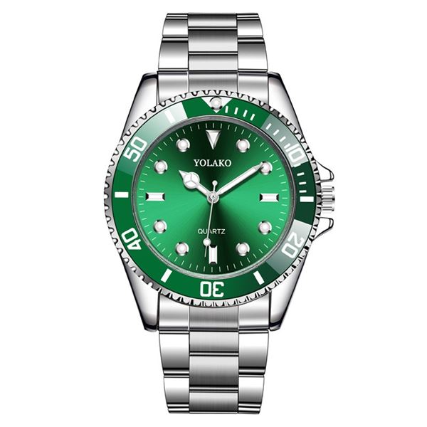 NEW MEN'S GREEN BEZEL WATCH