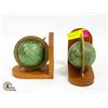 MINI WORLD GLOBE BOOKENDS- FULL OF PENNIES