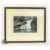 Image 1 : VINTAGE FRAMED LITHOGRAPH PRINT "CAMERON FALLS