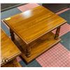 Image 4 : 3PC WOODEN COFFEE & END TABLE SET